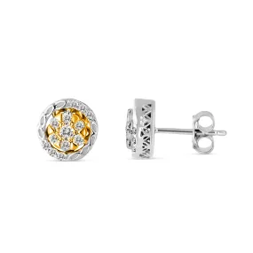 14KWY 26D0.48CT ,ROUND TOP EARRING (153E3361WY)