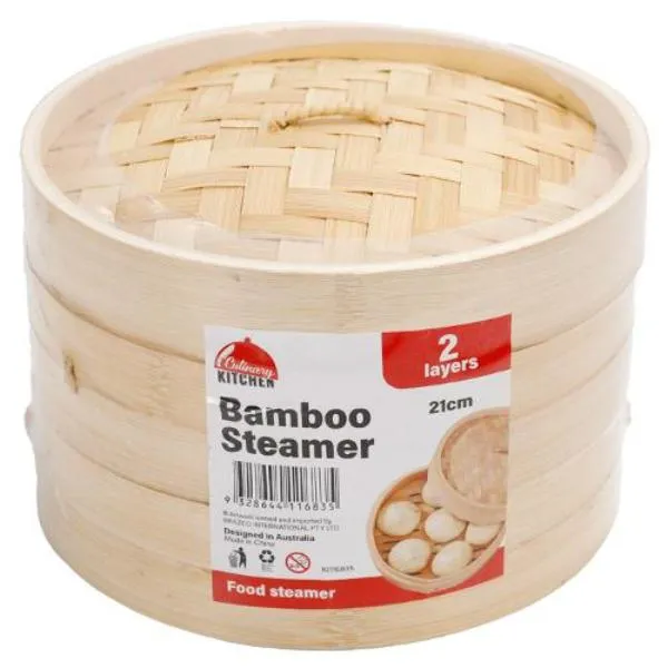 2 Layer Bamboo Steamer - 21cm