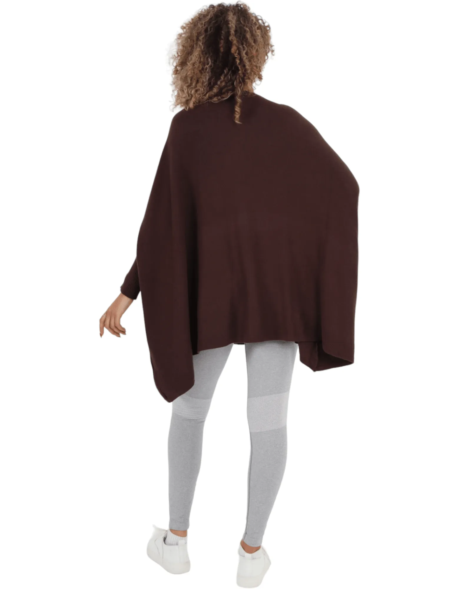 3D Star Print Oversized Poncho
