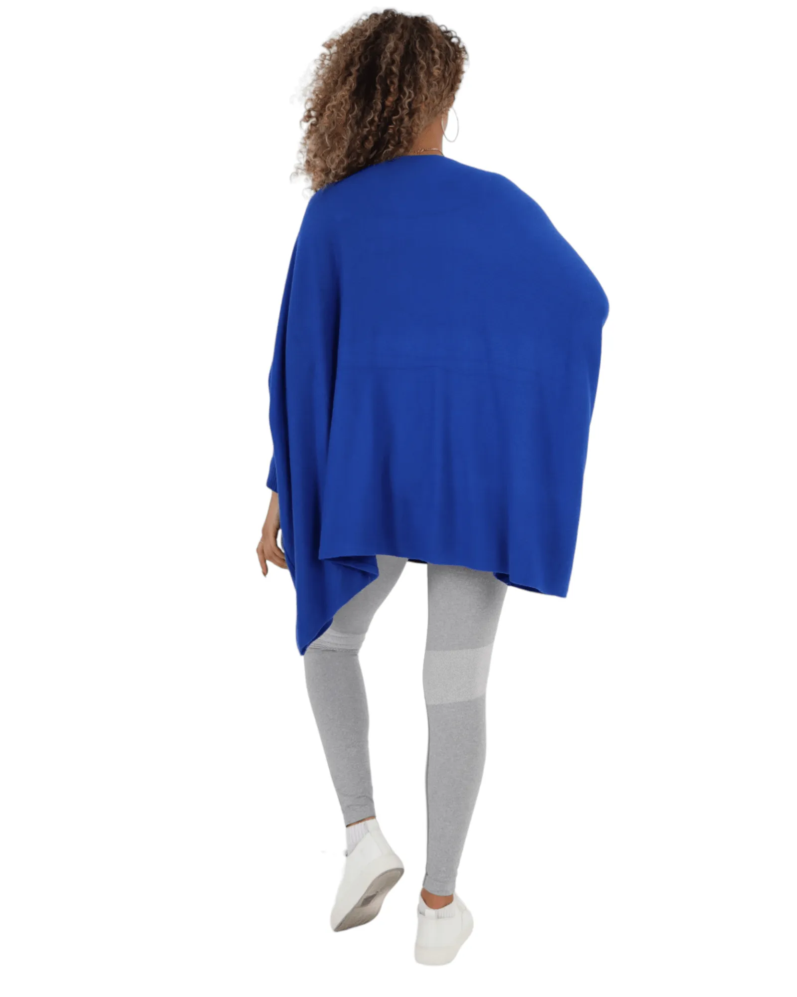 3D Star Print Oversized Poncho
