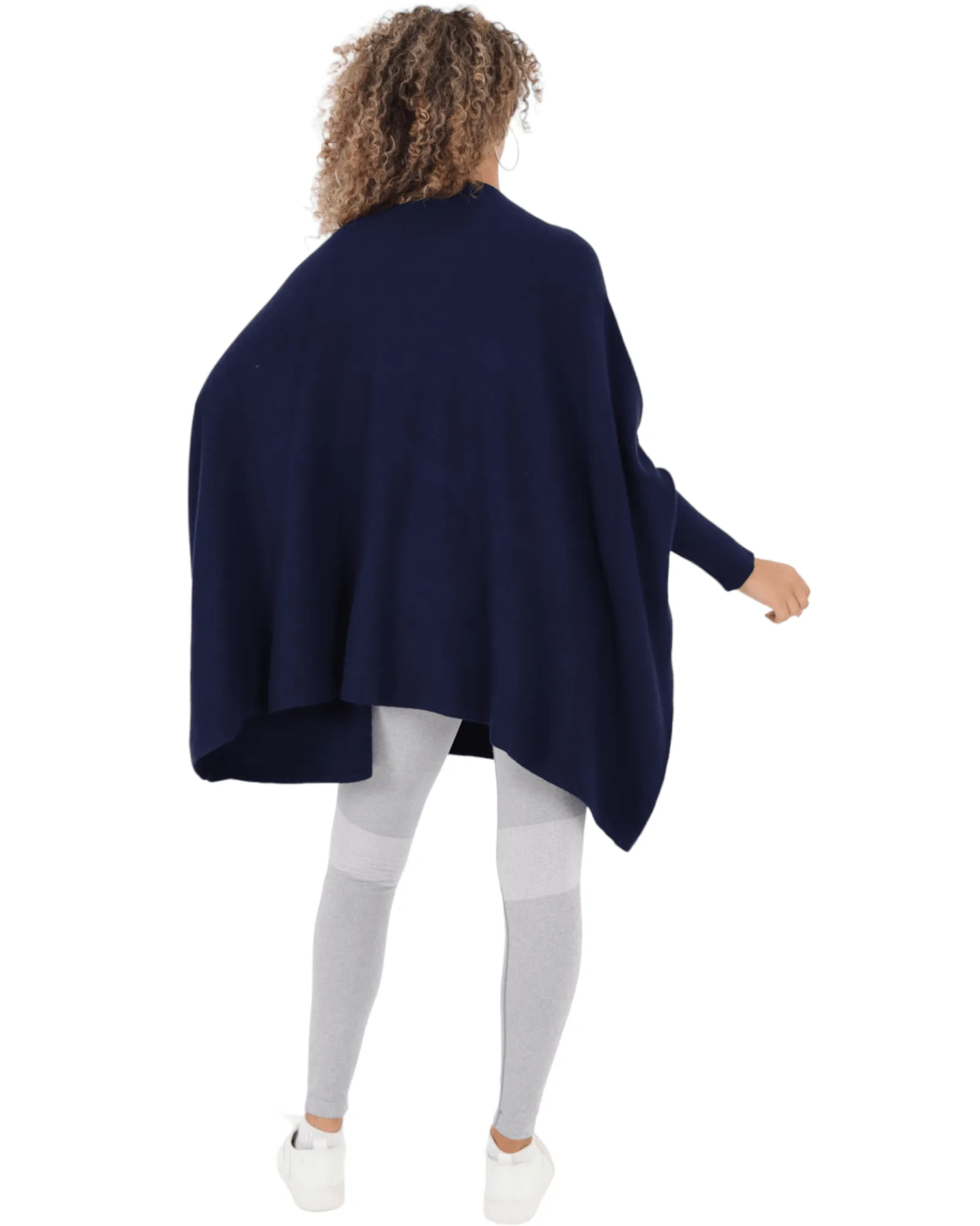 3D Star Print Oversized Poncho