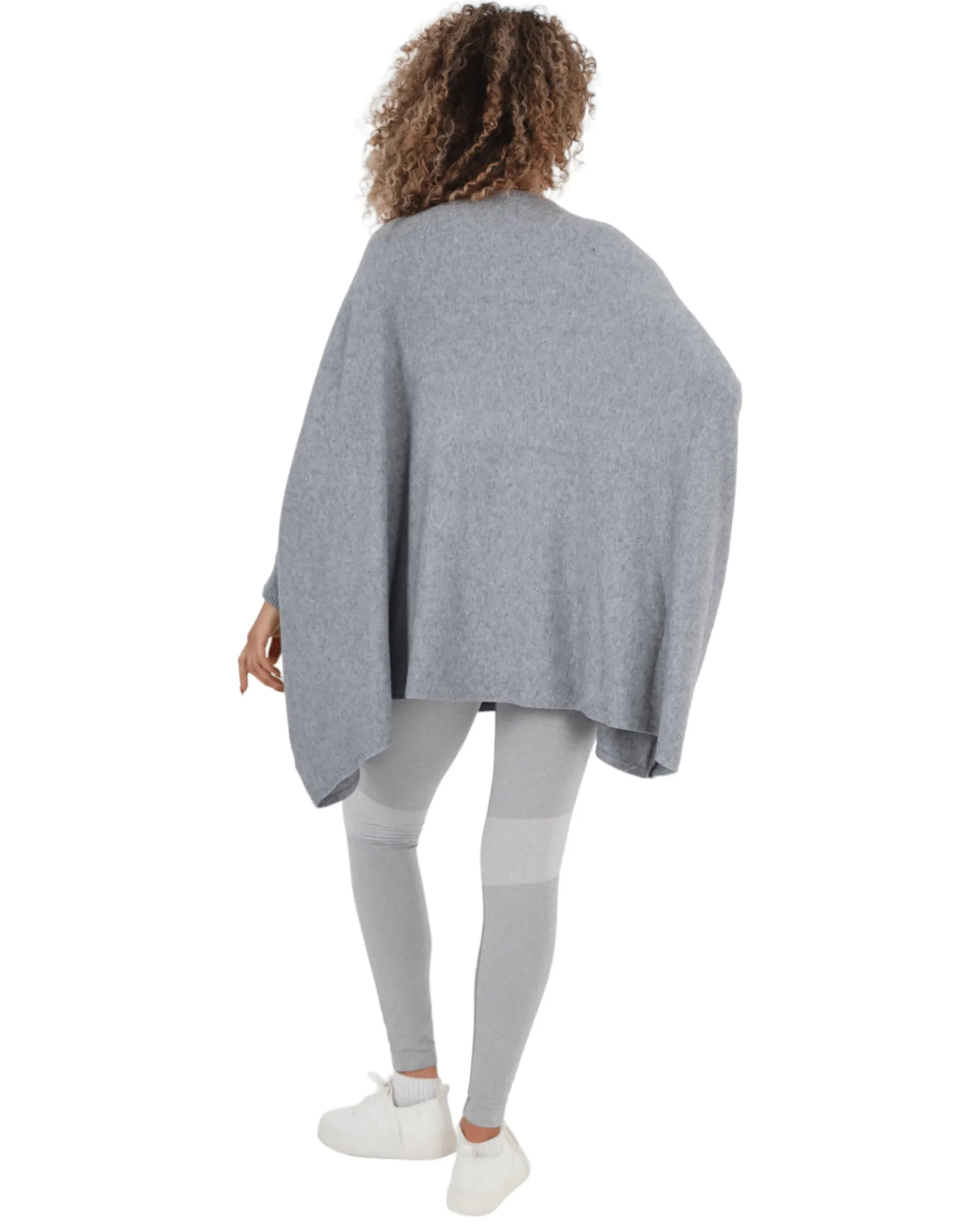 3D Star Print Oversized Poncho