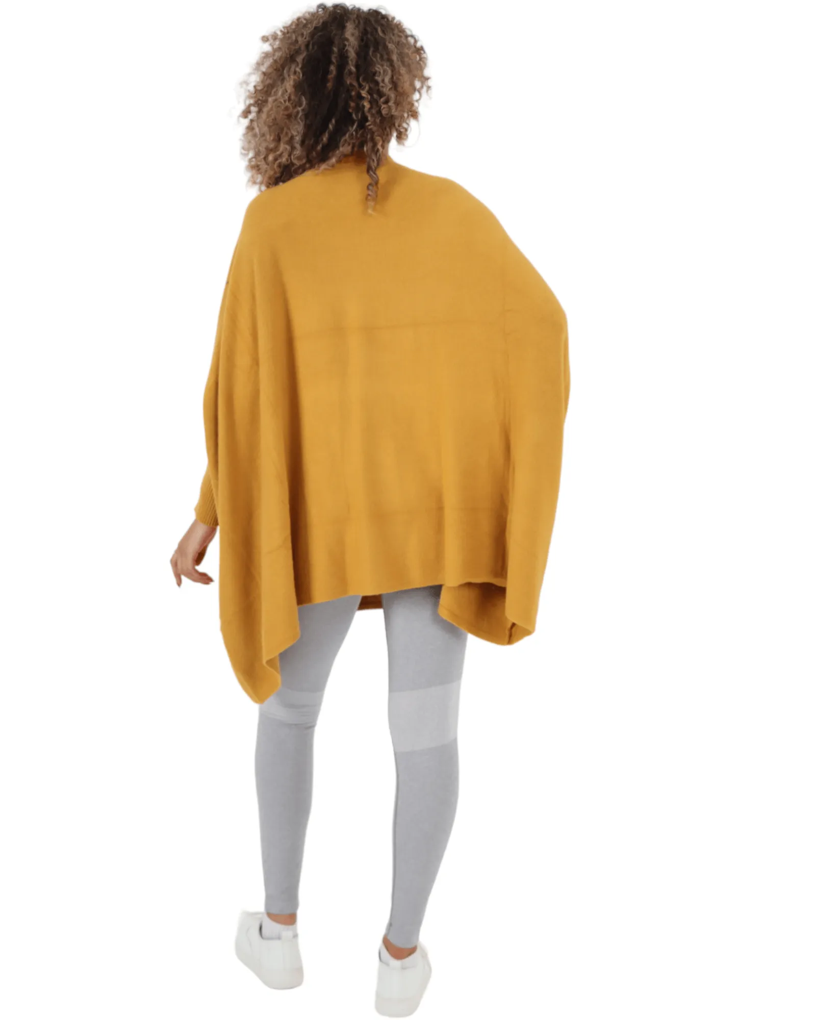 3D Star Print Oversized Poncho