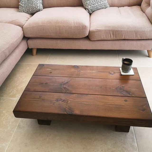 A beautiful coffee table made from Chunky pine