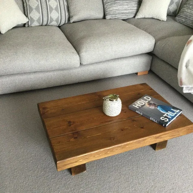 A beautiful coffee table made from Chunky pine