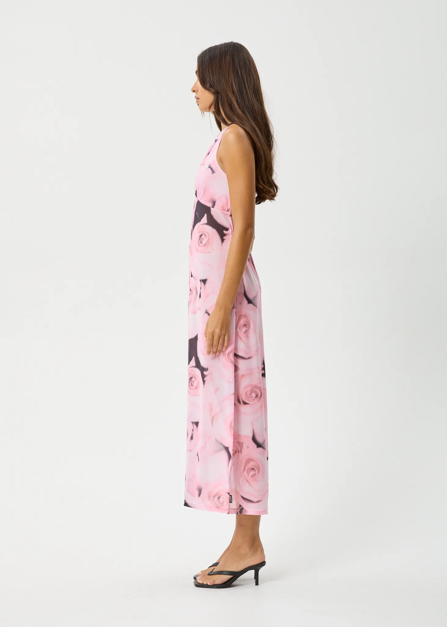AFENDS Womens Marinette - Sheer Maxi Dress - Rose