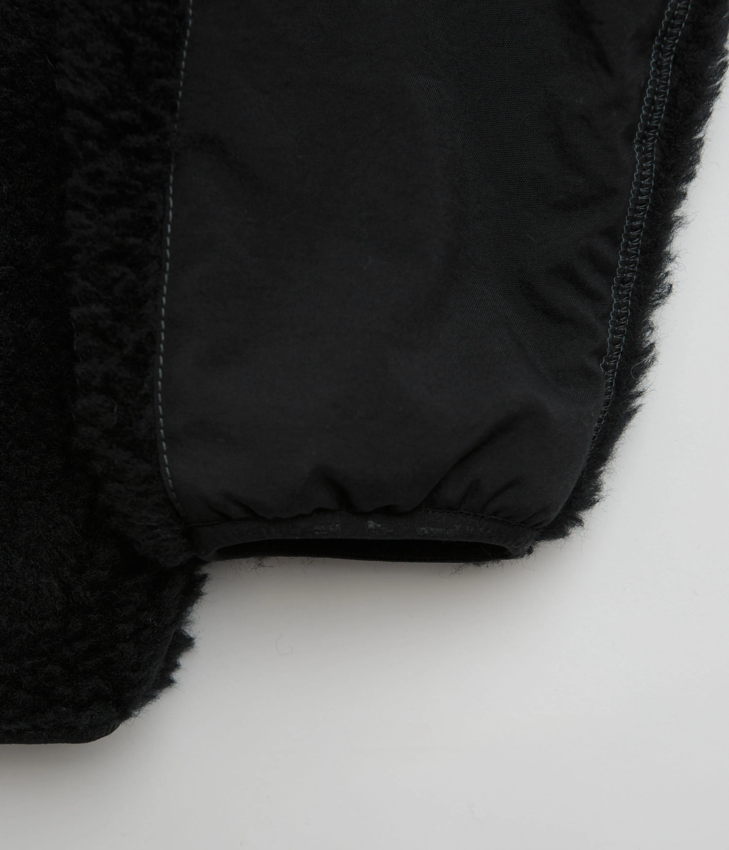 and wander Wool Boa Jacket - Black