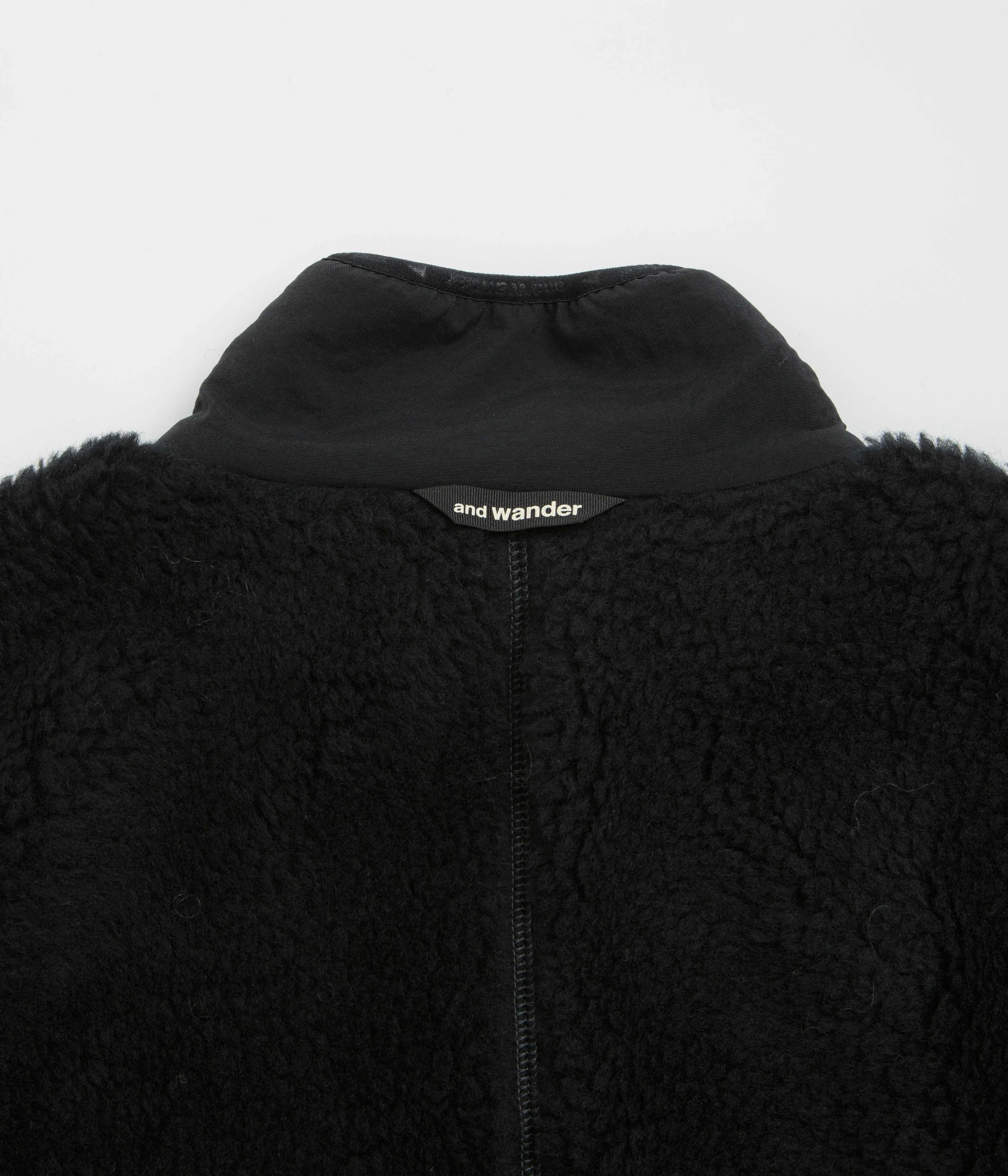 and wander Wool Boa Jacket - Black