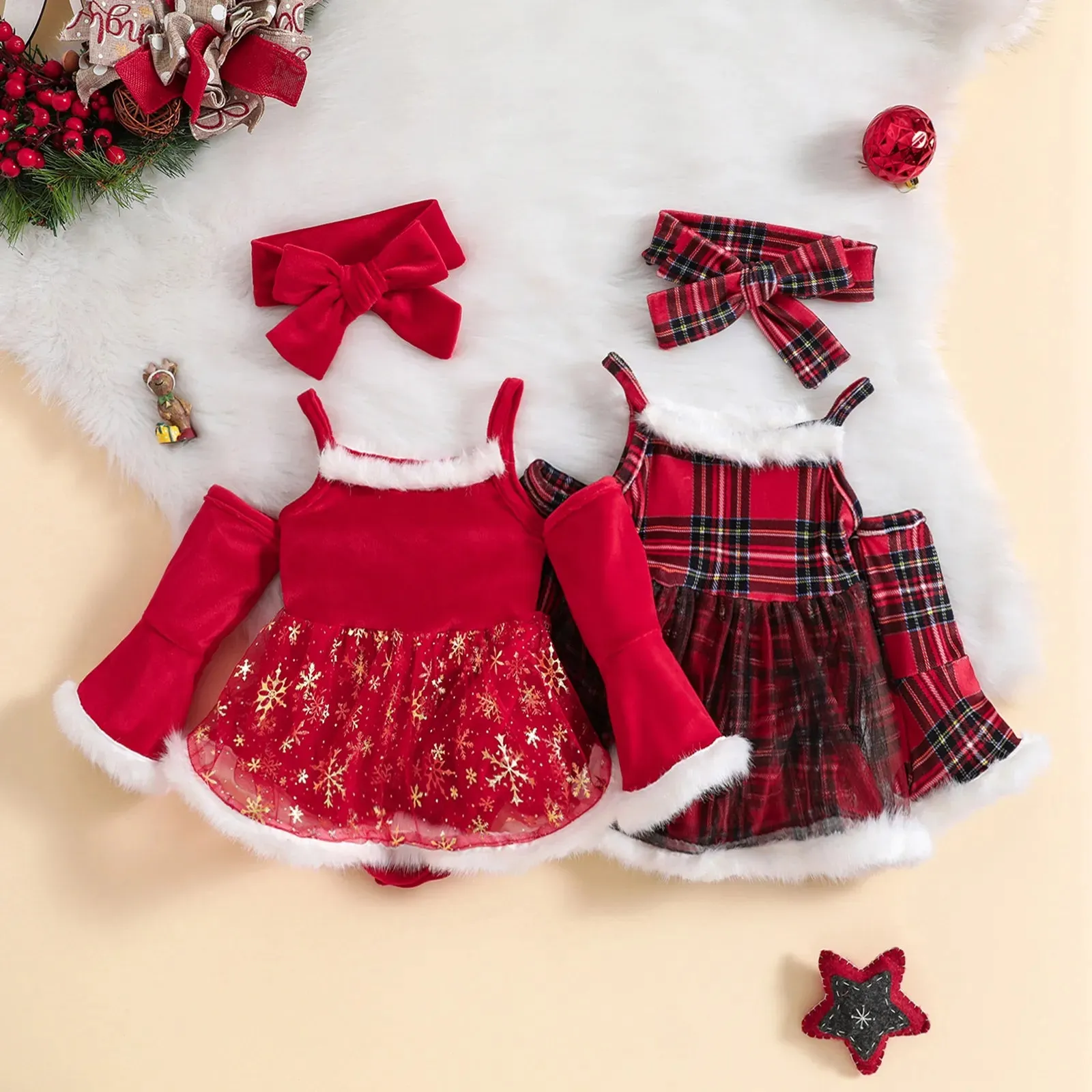 Angelina Christmas Romper Set