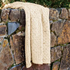 Aran Knit Wool Blanket