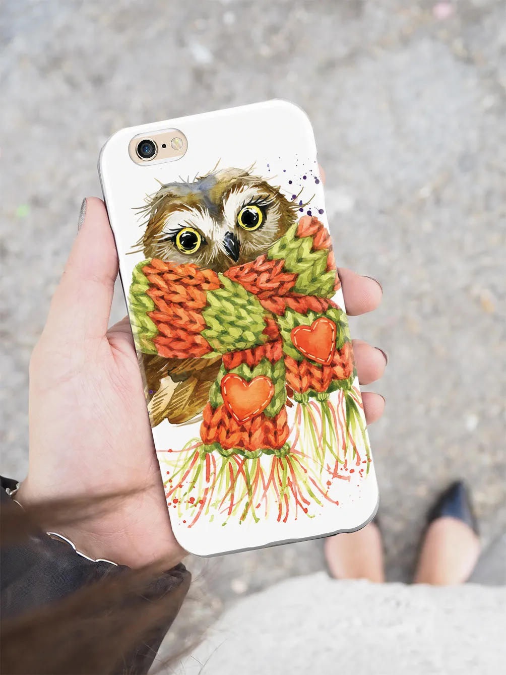 Autumn Owl with Scarf Case
