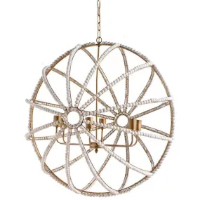 Ava White Pendant 35"