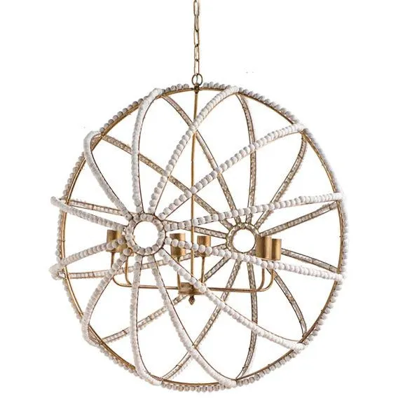 Ava White Pendant 35"