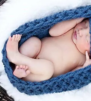 Baby Bowl Newborn Denim Blue Egg