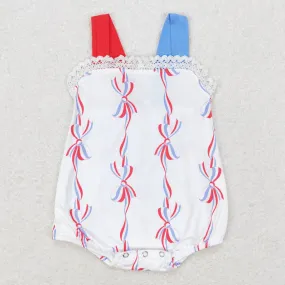 Baby Girls Rompers Bows 4th Of July Summer Straps Rompers SR1599