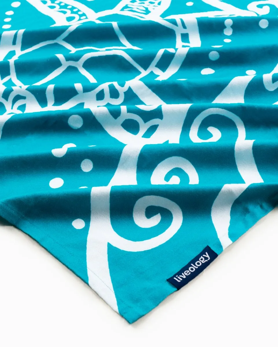 Bamboo & Cotton Blend Printed Bath & Beach Towel | Wild Ocean
