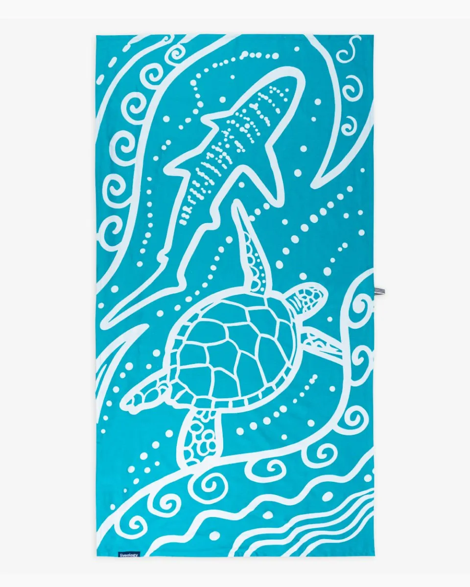 Bamboo & Cotton Blend Printed Bath & Beach Towel | Wild Ocean