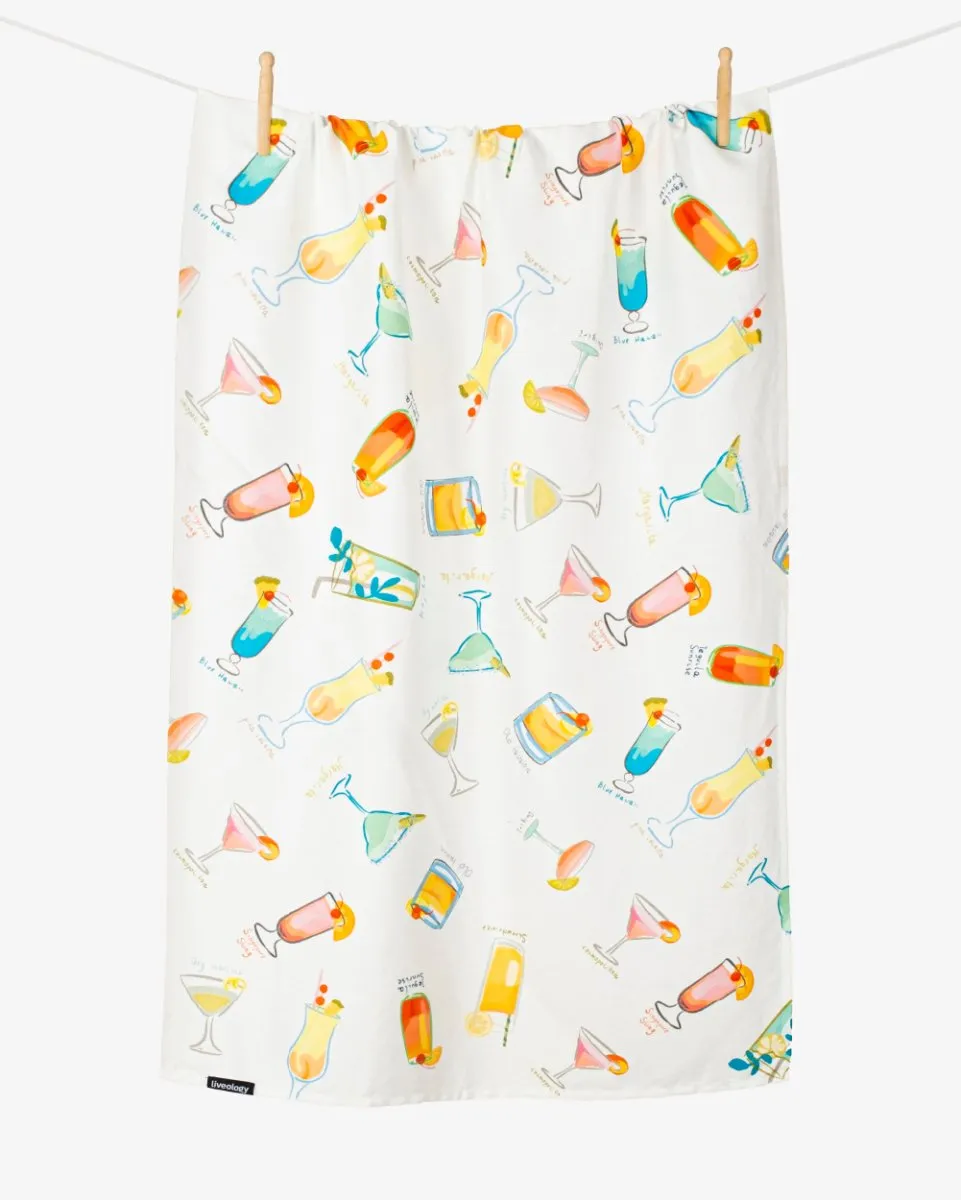 Bamboo & Cotton Blend Printed Bath Towel | Happy Hour