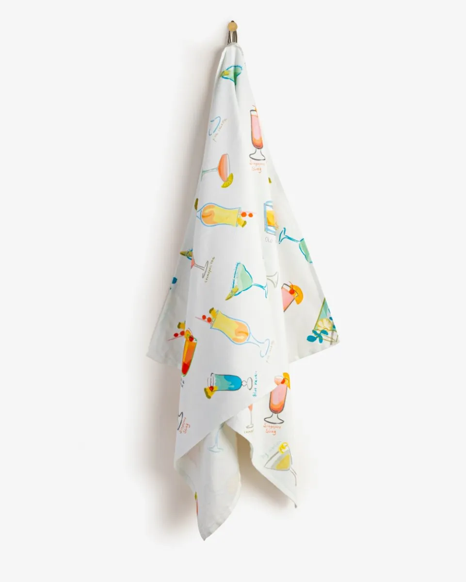 Bamboo & Cotton Blend Printed Bath Towel | Happy Hour