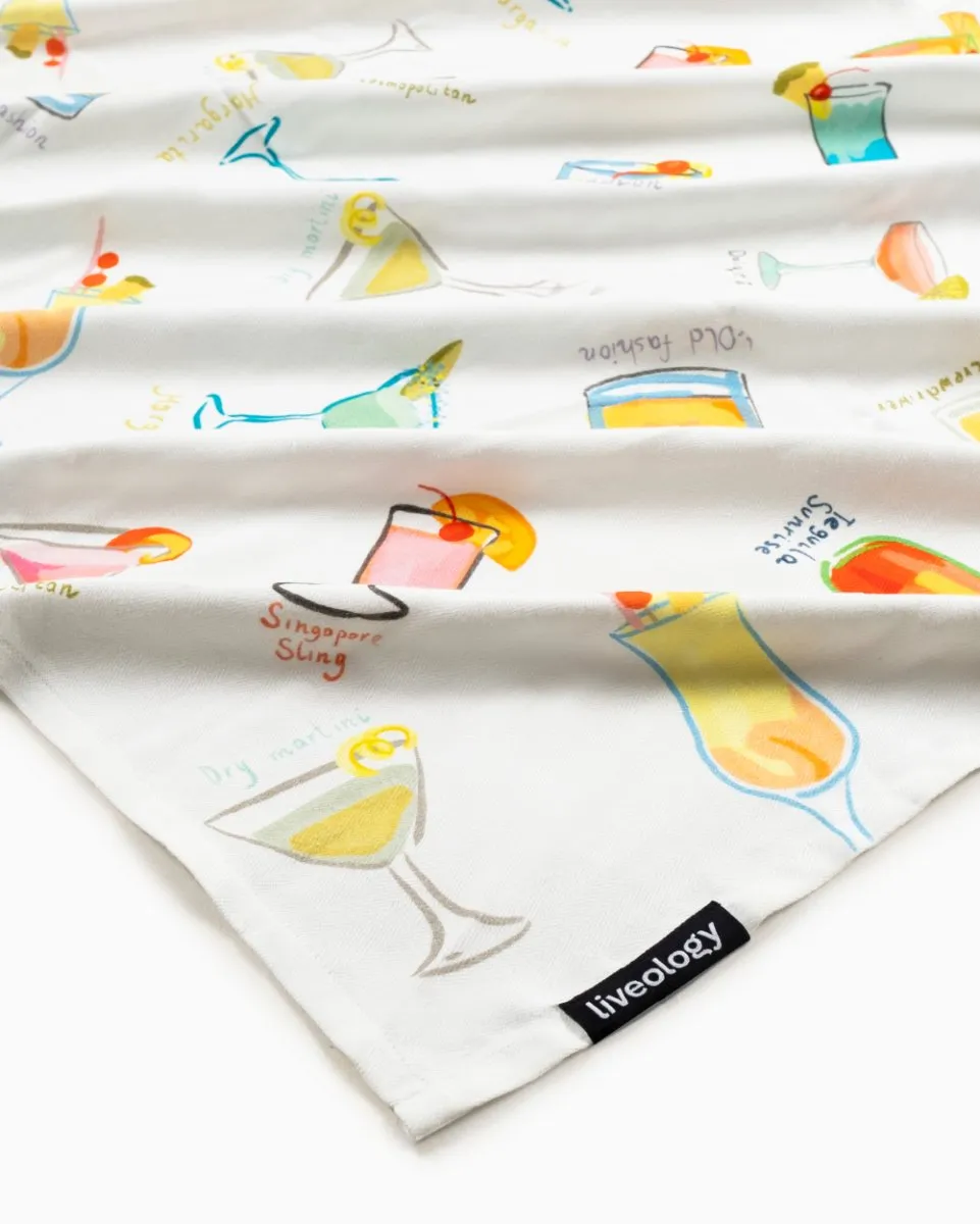 Bamboo & Cotton Blend Printed Bath Towel | Happy Hour