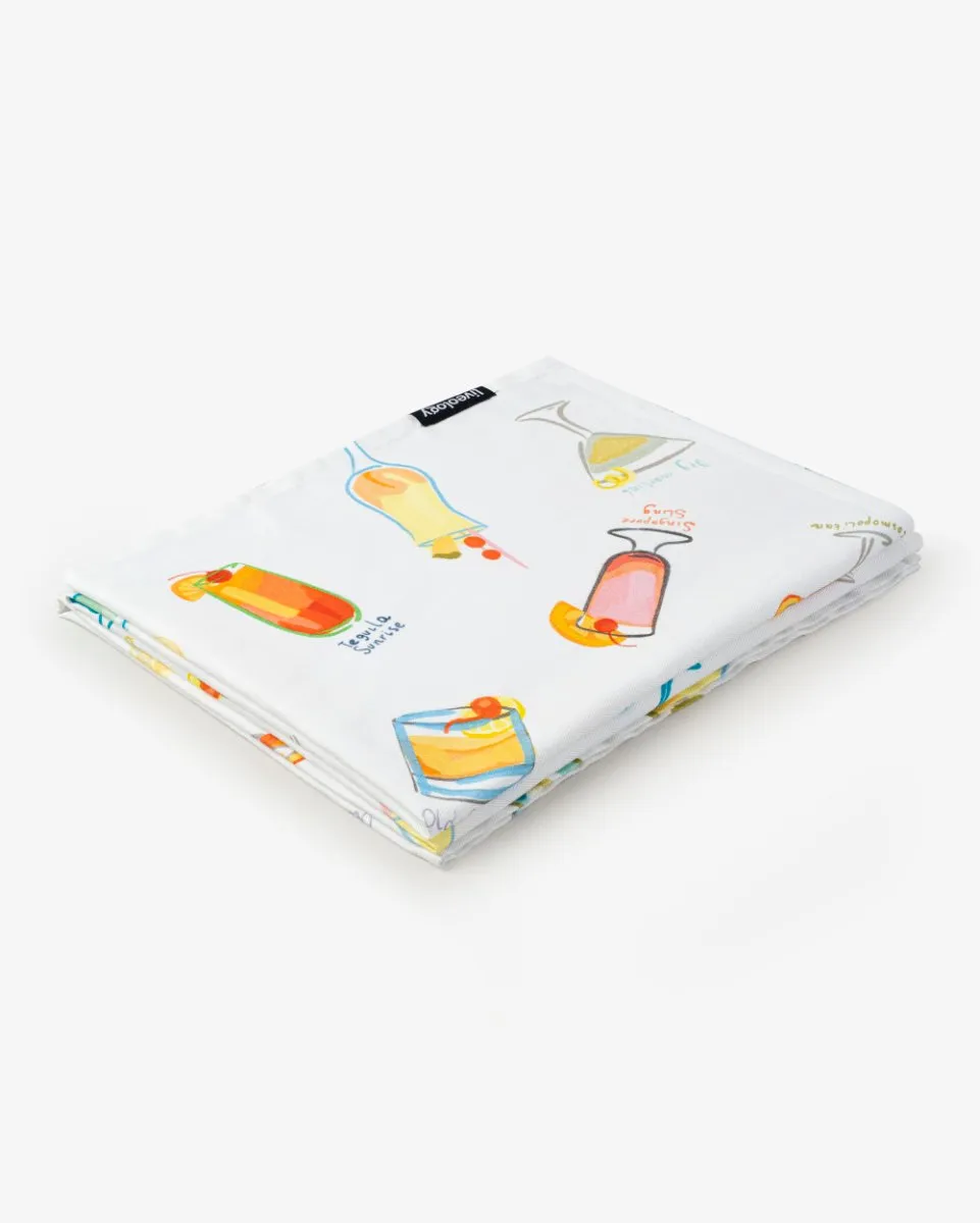 Bamboo & Cotton Blend Printed Bath Towel | Happy Hour