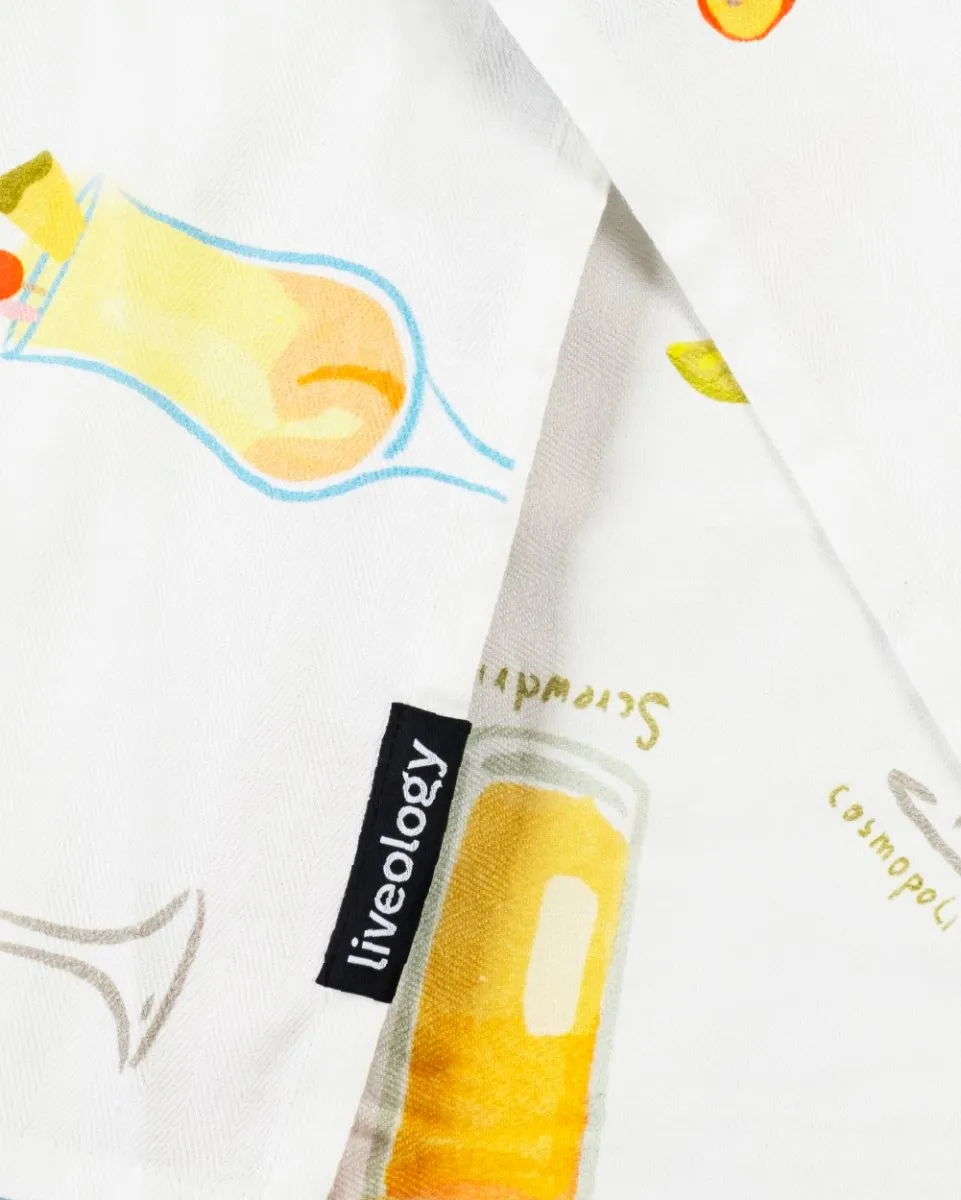 Bamboo & Cotton Blend Printed Bath Towel | Happy Hour