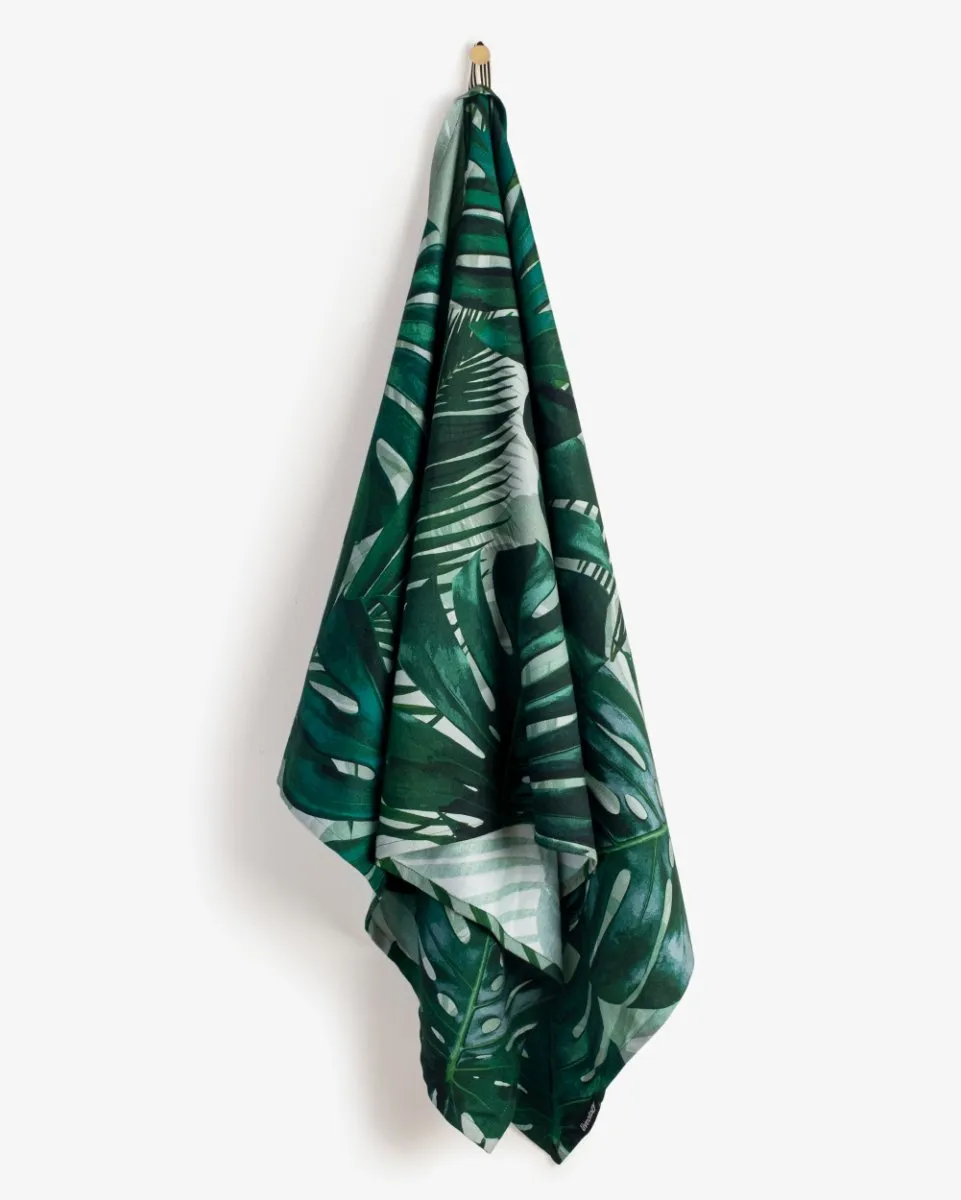 Bamboo & Cotton Blend Printed Beach Towel | Tropical Lust