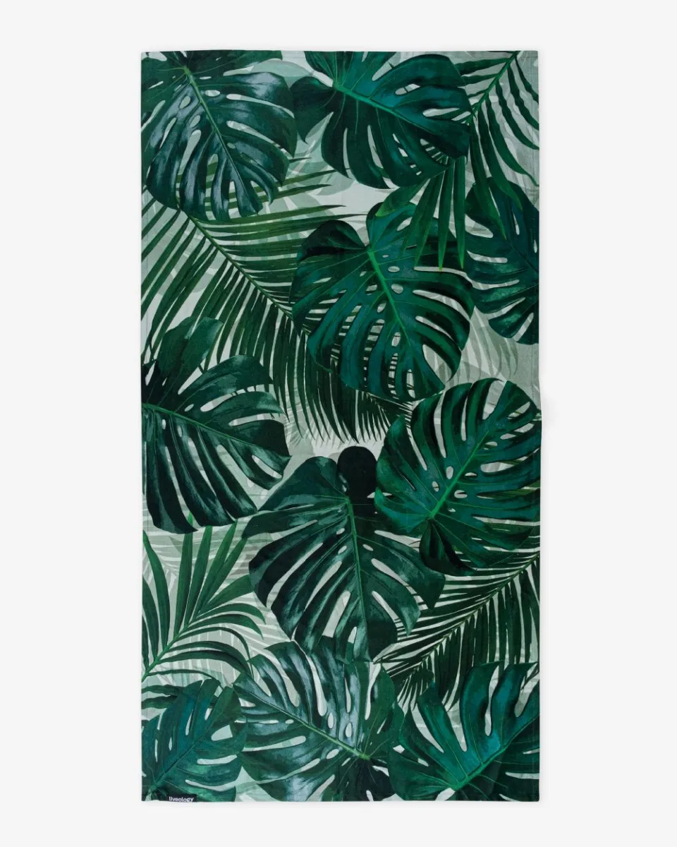 Bamboo & Cotton Blend Printed Beach Towel | Tropical Lust
