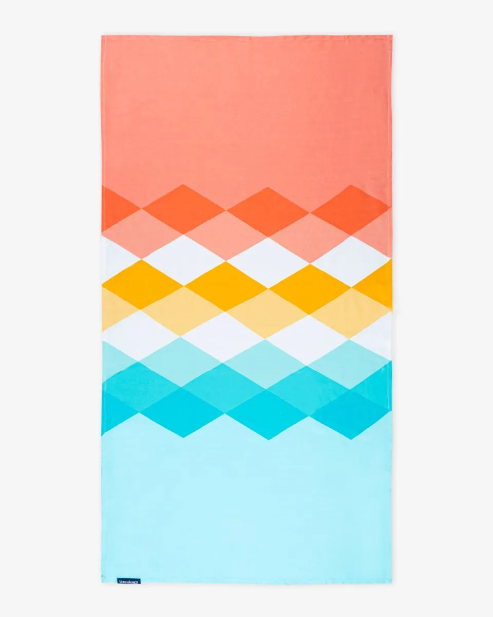 Bamboo & Cotton Blend Printed Beach Towels | Summer Days