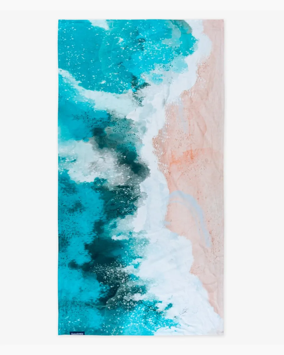 Bamboo & Cotton Blend Printed Everyday Bath Towel | Beach Days