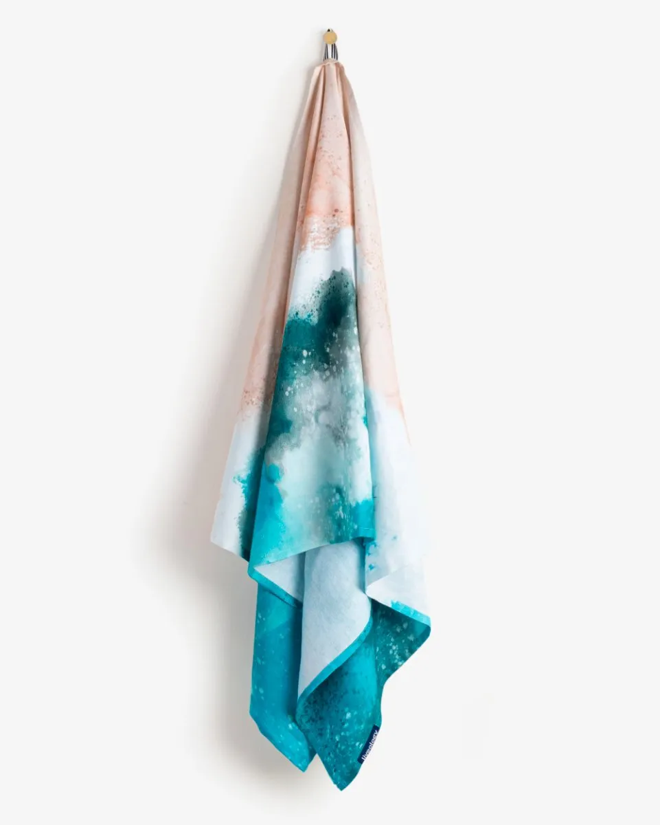 Bamboo & Cotton Blend Printed Everyday Bath Towel | Beach Days