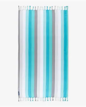 Bamboo & Cotton Blend Woven Bath Towel | Aquamarine