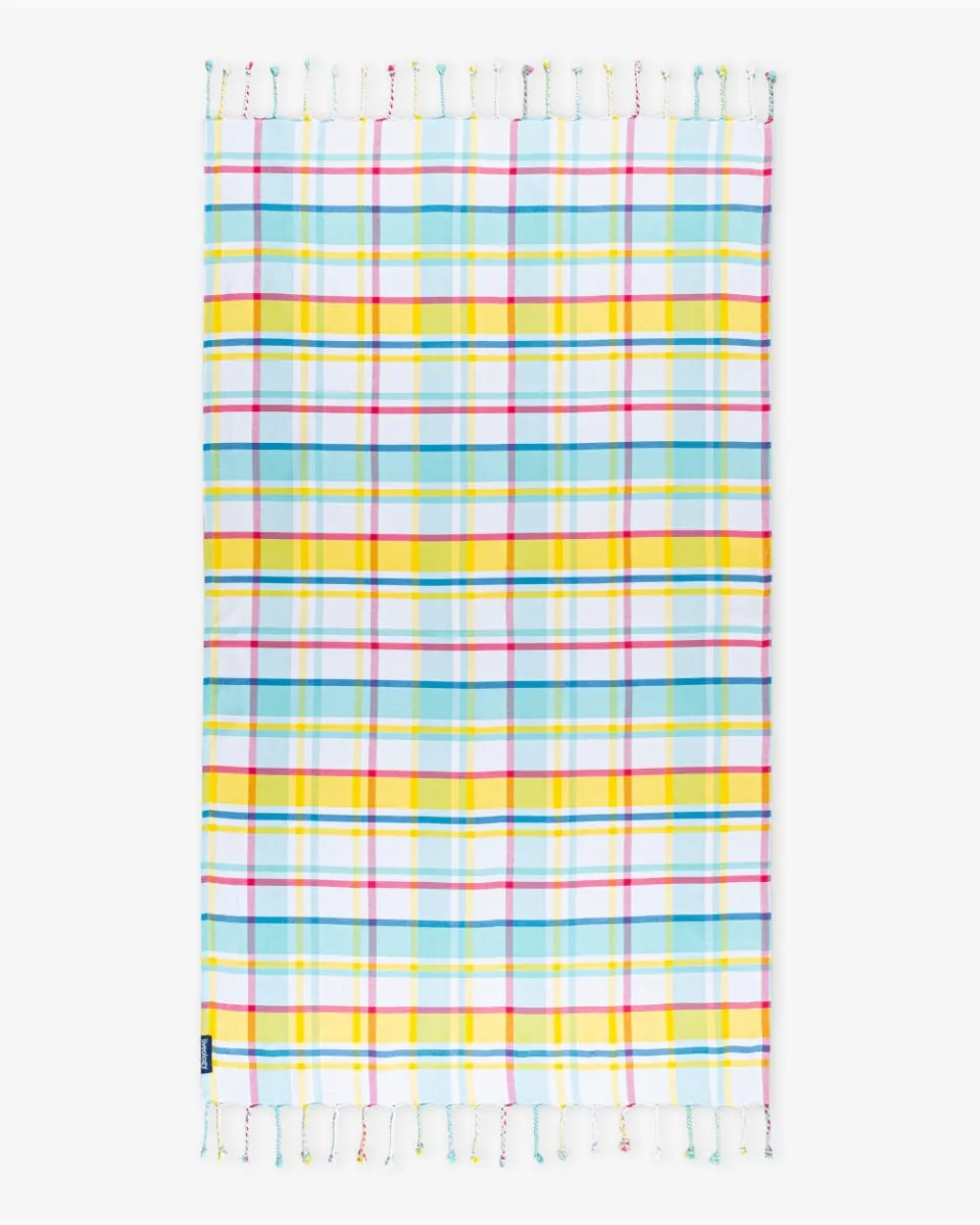 Bamboo & Cotton Blend Woven Bath Towel | Felicity Aqua
