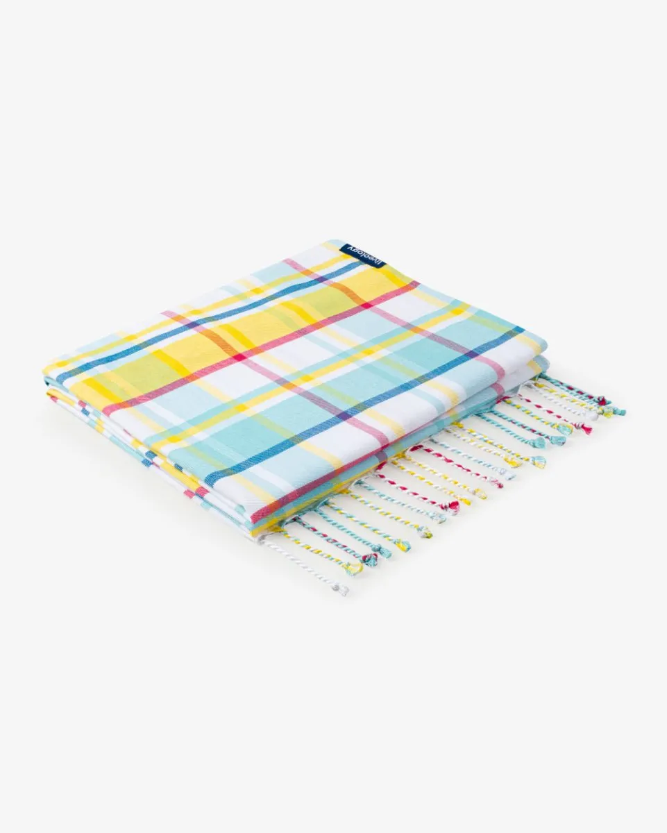 Bamboo & Cotton Blend Woven Bath Towel | Felicity Aqua