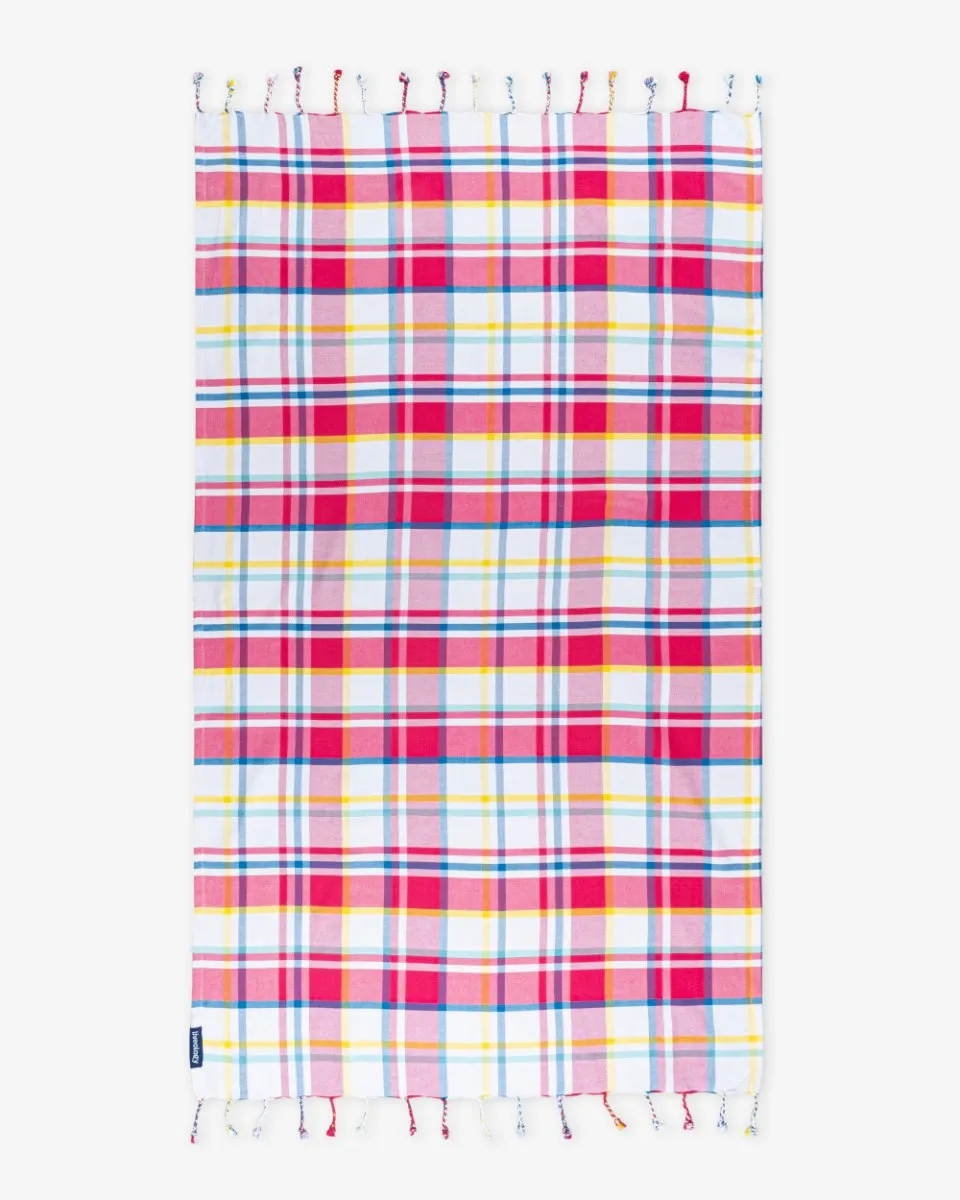 Bamboo & Cotton Blend Woven Bath Towel | Felicity Pink