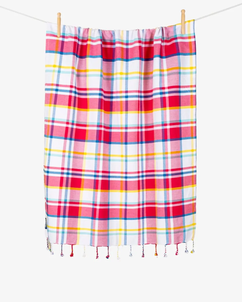 Bamboo & Cotton Blend Woven Bath Towel | Felicity Pink