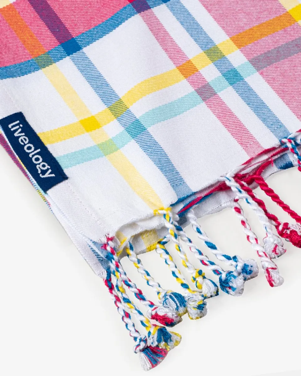 Bamboo & Cotton Blend Woven Bath Towel | Felicity Pink