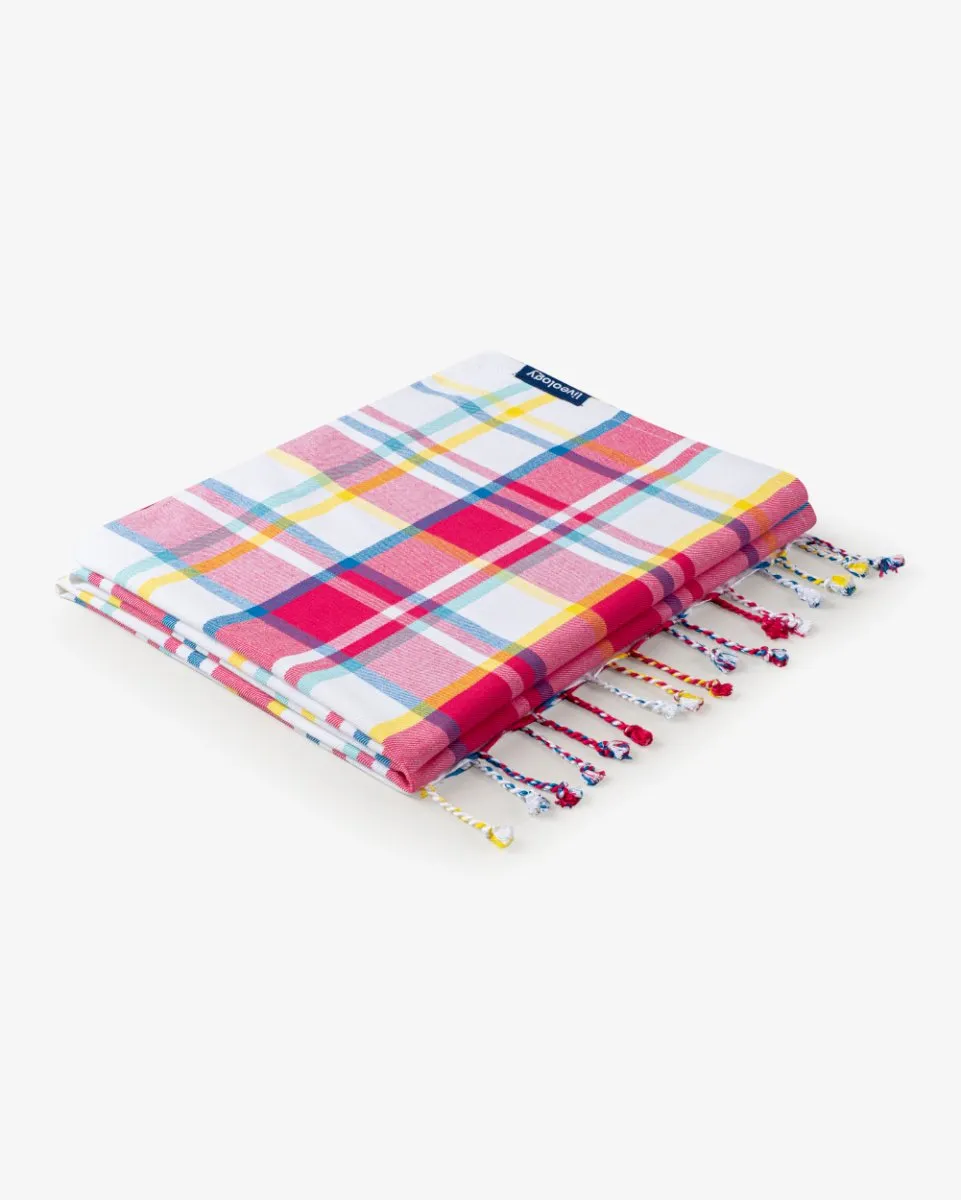 Bamboo & Cotton Blend Woven Bath Towel | Felicity Pink
