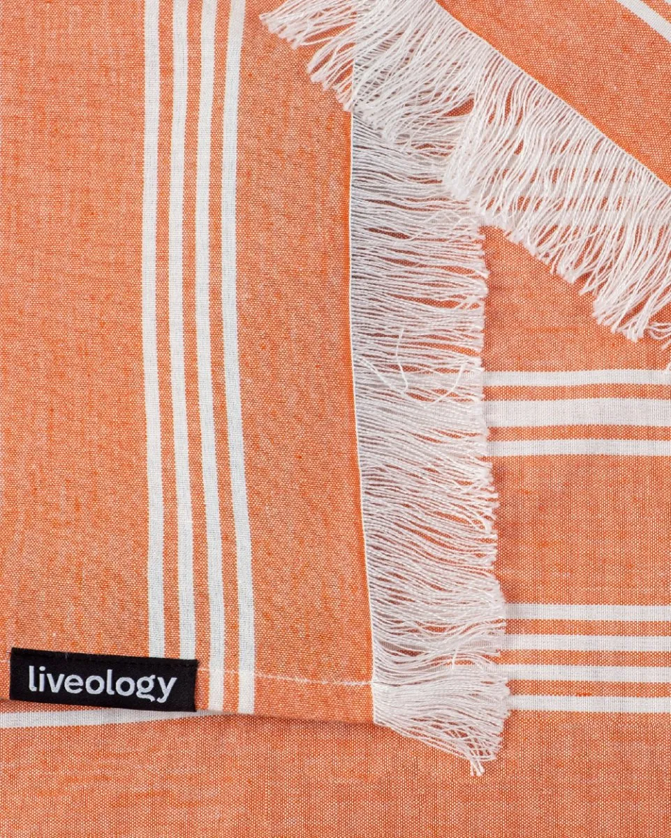 Bamboo & Cotton Blend Woven Bath Towel | Santa Fe Rust