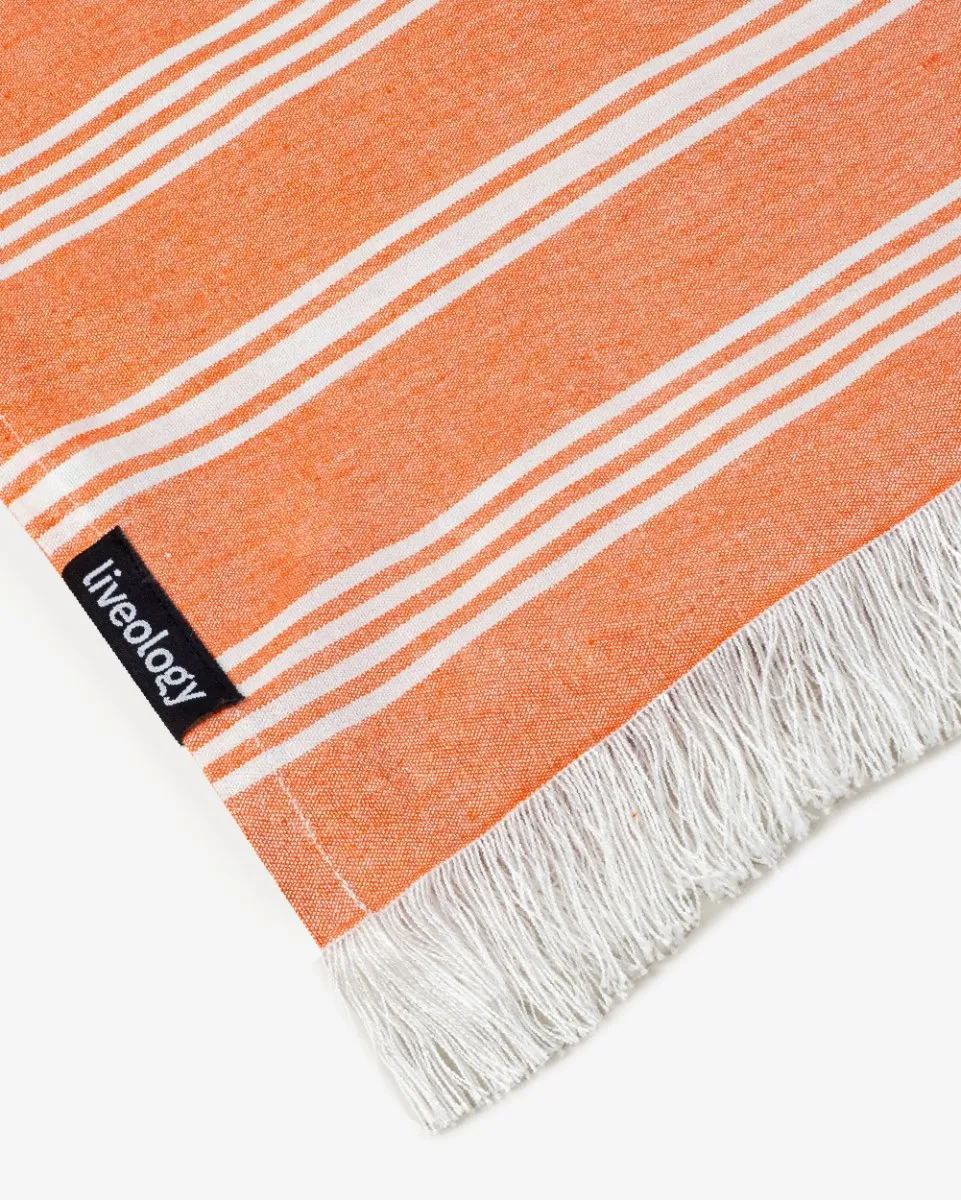 Bamboo & Cotton Blend Woven Bath Towel | Santa Fe Rust