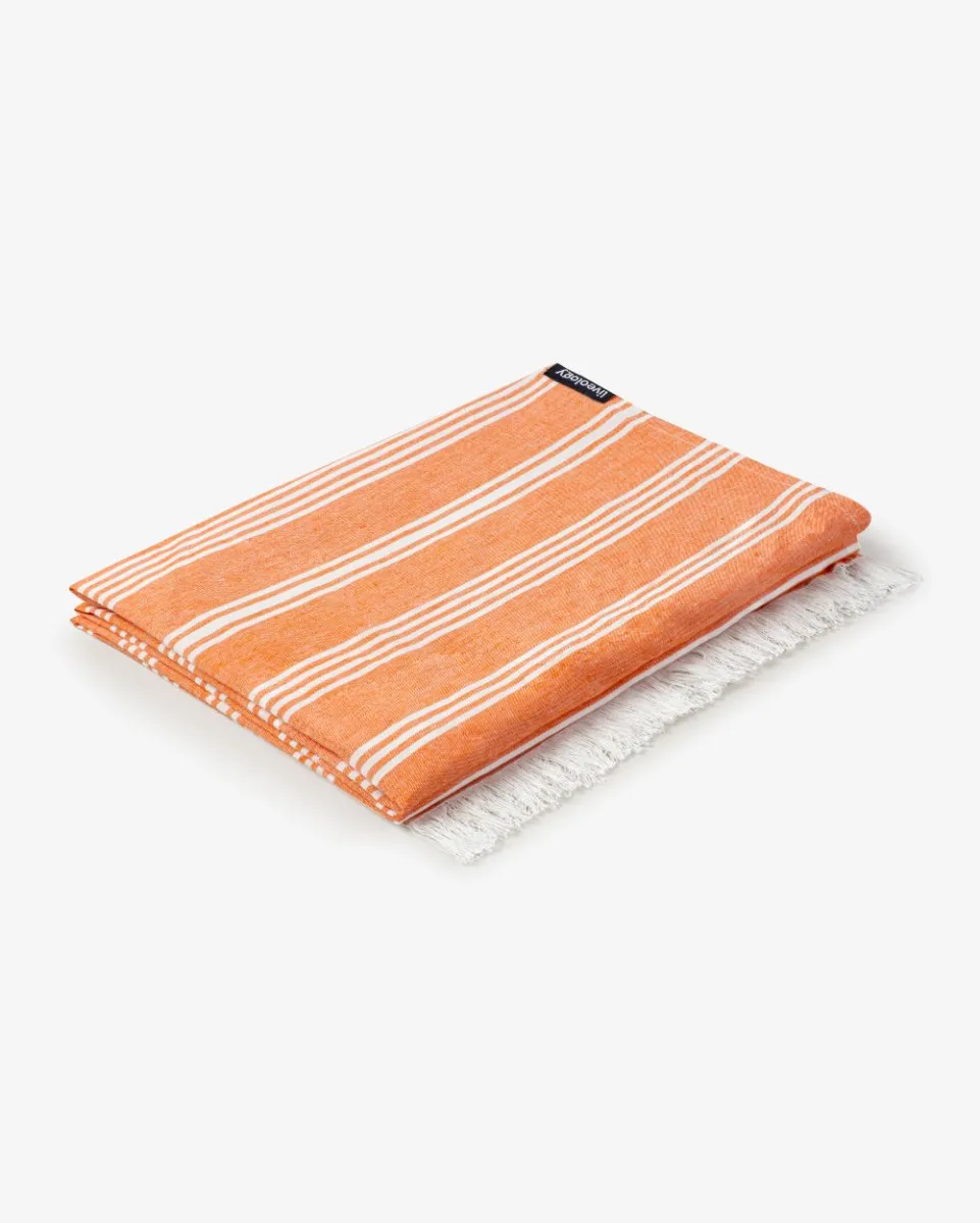 Bamboo & Cotton Blend Woven Bath Towel | Santa Fe Rust