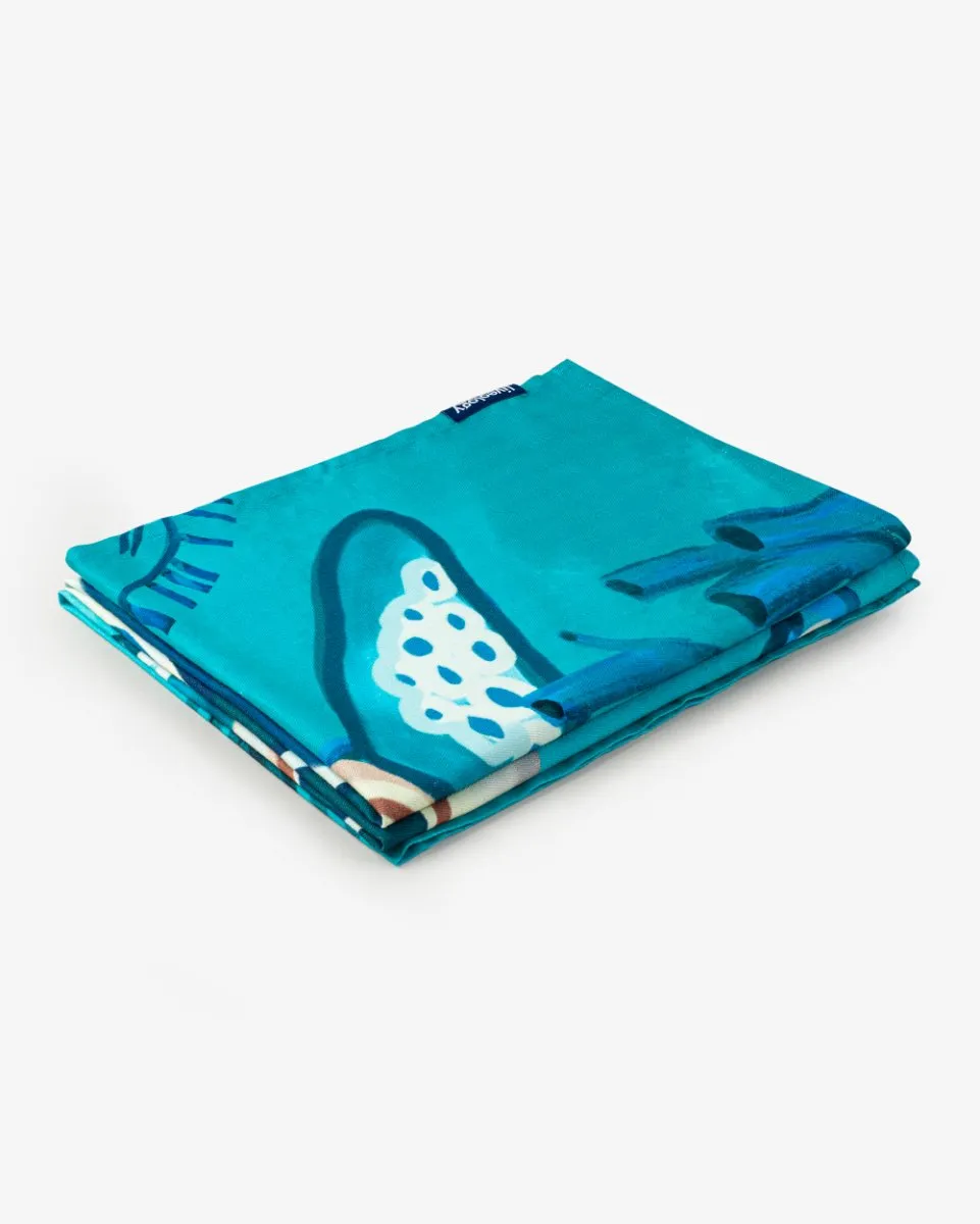 Bamboo & Cotton Printed Beach & Bath Towel | Turtled