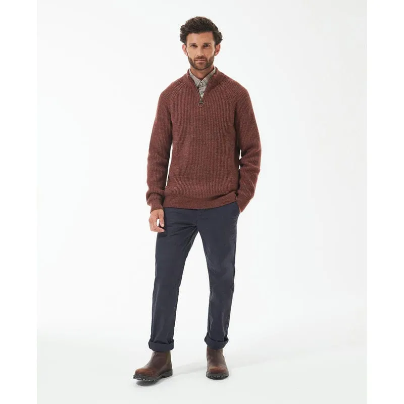 Barbour Horseford Lambswool Half Zip Mens Jumper - Cinnamon
