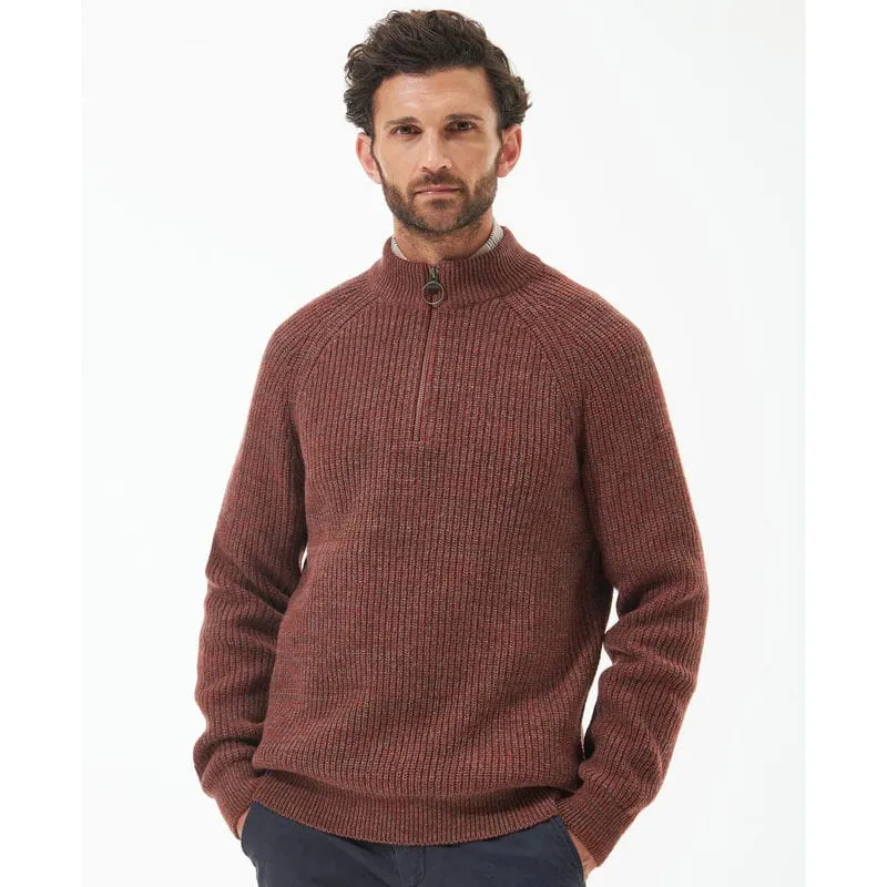 Barbour Horseford Lambswool Half Zip Mens Jumper - Cinnamon