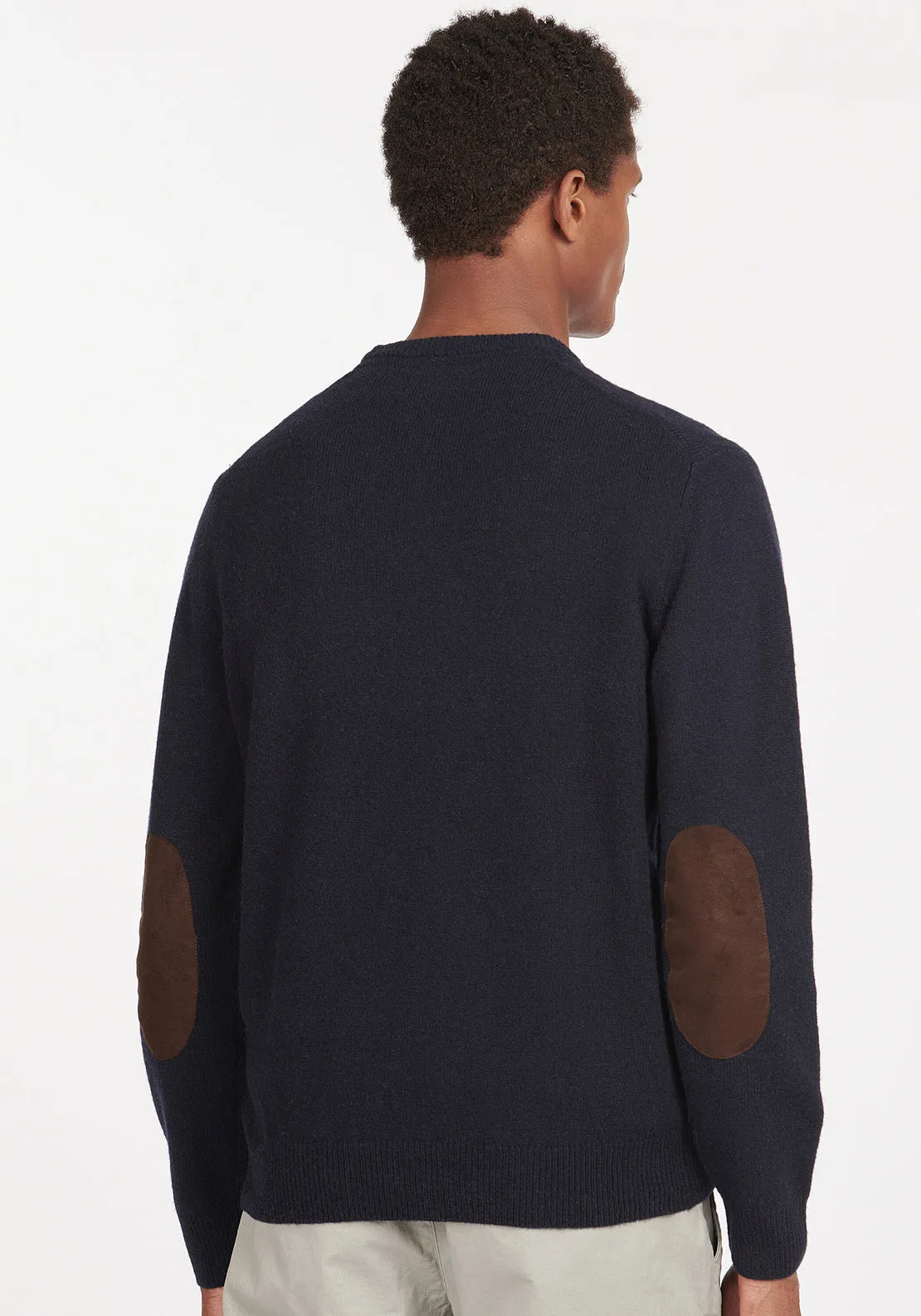 Barbour Men’s Patch Crew Neck Jumper, Navy