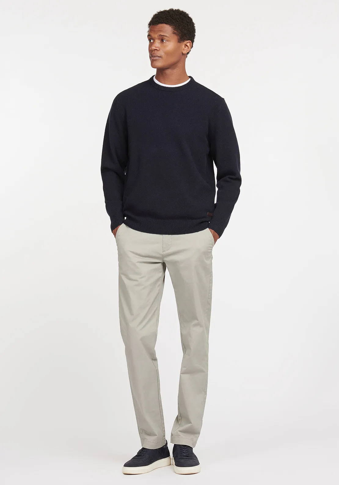 Barbour Men’s Patch Crew Neck Jumper, Navy