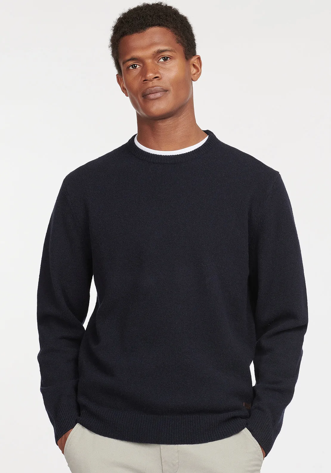Barbour Men’s Patch Crew Neck Jumper, Navy