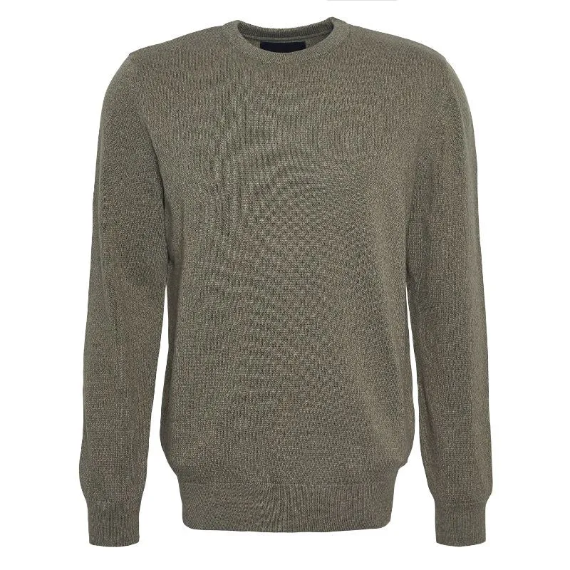 Barbour Whitfield Crew Neck Mens Jumper - Olive