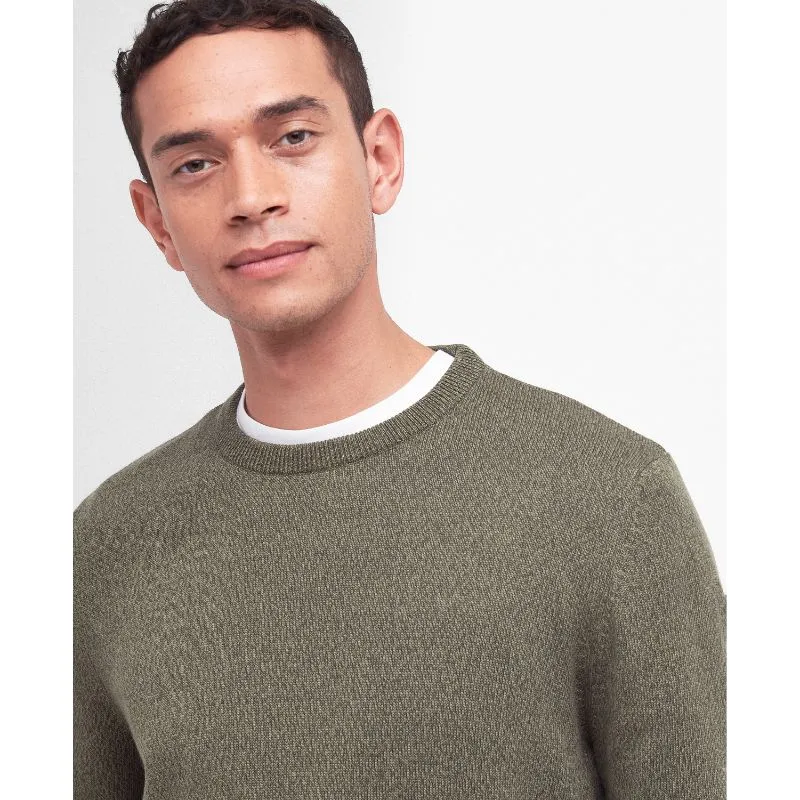 Barbour Whitfield Crew Neck Mens Jumper - Olive