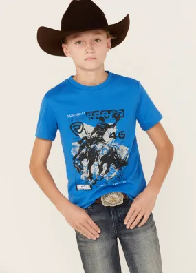 BB21T03677 - Rock And Roll Denim Graphic Kids Tee